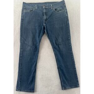 Levis 511 Mens Jeans 38x26 Dark Wash Skinny Slim Fit Straight Leg Stretch